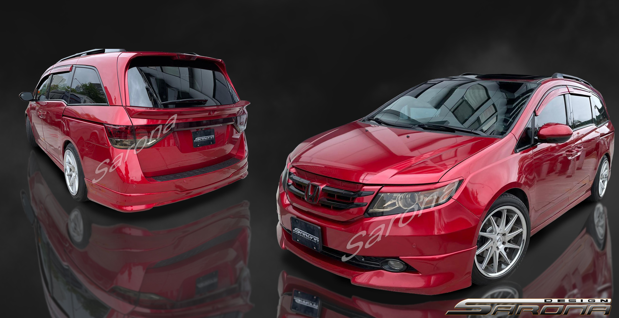 Custom Honda Odyssey  Mini Van Body Kit (2014 - 2017) - $1290.00 (Part #HD-052-KT)